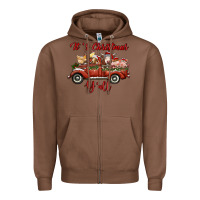 Chestnut it's christmas y'all truck with farm animals Zipper Hoodie - RanaPortraitStore