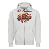 Dove Grey it's christmas y'all truck with farm animals Zipper Hoodie - RanaPortraitStore