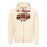 Sandshell it's christmas y'all truck with farm animals Zipper Hoodie - RanaPortraitStore