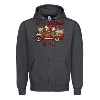 Smoke it's christmas y'all truck with farm animals Zipper Hoodie - RanaPortraitStore