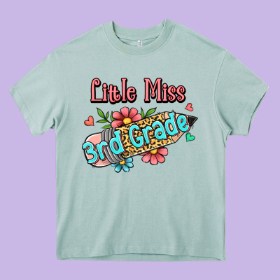 Little Miss Third Grade Heavy Core Tee Designed By Ranaportraitstore