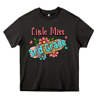 Asphalt little miss third grade Heavy Core Tee - RanaPortraitStore
