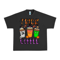 Pigment Black trick or coffee Urban Heavy Tee - CowhideDigitalArt