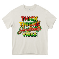 Cream thick thighs juneteenth vibes Heavy Core Tee - FaDigitalArtStudio