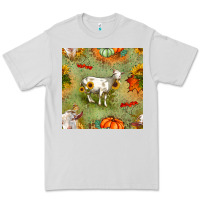 Dove Grey fall goats seamless pattern Premium Tee - BundleAndBundleShop