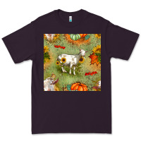Plum fall goats seamless pattern Premium Tee - BundleAndBundleShop
