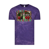 Cloud Purple merry christmas caravan Vintage Tee - CowhideDigitalArt