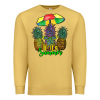 Antique Gold hello summer pineapples Premium Sweatshirt - RanaPortraitStore