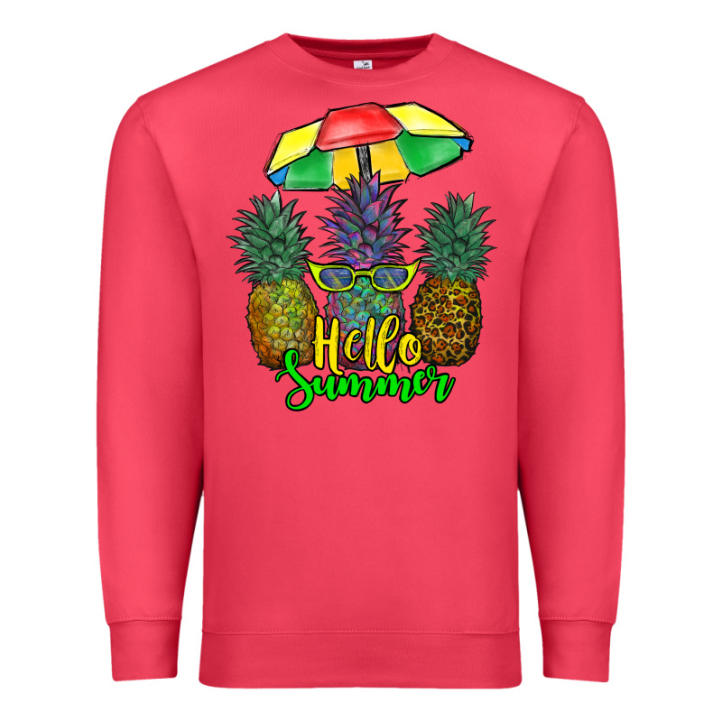 Hello Summer Pineapples Premium Sweatshirt by RanaPortraitStore | Teevron