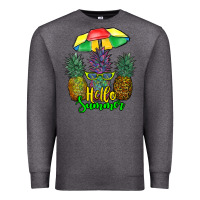 Charcoal Heather hello summer pineapples Premium Sweatshirt - RanaPortraitStore