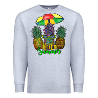 Heather Grey hello summer pineapples Premium Sweatshirt - RanaPortraitStore