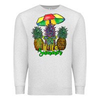 Oatmeal Heather hello summer pineapples Premium Sweatshirt - RanaPortraitStore