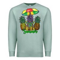 Seafoam hello summer pineapples Premium Sweatshirt - RanaPortraitStore