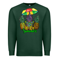 Sports Green hello summer pineapples Premium Sweatshirt - RanaPortraitStore