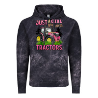 Cloud Black just a girl who loves tractors Vintage Hoodie - BarkalooDesign