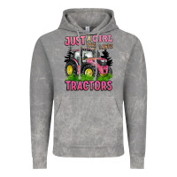 Cloud Rock just a girl who loves tractors Vintage Hoodie - BarkalooDesign
