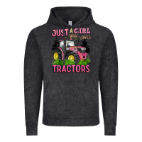 Vintage Black just a girl who loves tractors Vintage Hoodie - BarkalooDesign