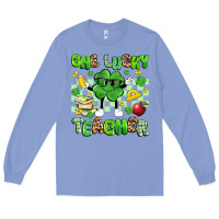 Colony Blue one lucky teacher Long Sleeve Tee - Artiststas