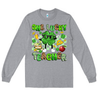Heather Grey one lucky teacher Long Sleeve Tee - Artiststas