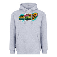 Heather Grey Tennessee Map Sunflower Cactus Serape Heavyweight Hoodie - RanaPortraitStore
