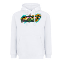 White Tennessee Map Sunflower Cactus Serape Heavyweight Hoodie - RanaPortraitStore