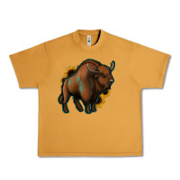 Peanut Butter Western  Bison Urban Heavy Tee - Jasminsmagicworld