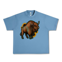 Pebble Blue Western  Bison Urban Heavy Tee - Jasminsmagicworld