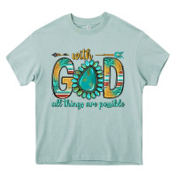 Arona with god all things are possible with turquoise gemstone bbs Heavy Core Tee - BundleAndBundleShop