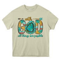 Mossy with god all things are possible with turquoise gemstone bbs Heavy Core Tee - BundleAndBundleShop