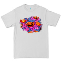 Dove Grey halloween pumpkin patch  4 Premium Tee - BundleAndBundleShop
