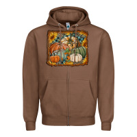 Chestnut pumpkins with sunflowers Zipper Hoodie - RanaPortraitStore