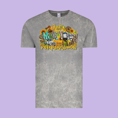 Just Small Town Paraprofessional Vintage Tee Designed By Cowhidedigitalart