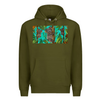 Army Green koala license plate Premium Hoodie - BarkalooDesign