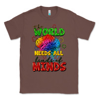 Chestnut The world needs all kinds of minds Classic Tee - FaDigitalArtStudio