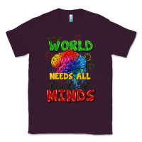 Plum The world needs all kinds of minds Classic Tee - FaDigitalArtStudio