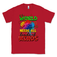 Red The world needs all kinds of minds Classic Tee - FaDigitalArtStudio