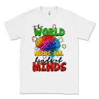 White The world needs all kinds of minds Classic Tee - FaDigitalArtStudio