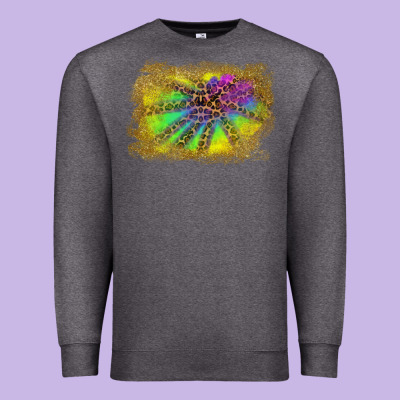 Colorful Glitter Leopard Background Premium Sweatshirt Designed By Ranaportraitstore