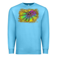 Ocean Blue colorful glitter leopard background Premium Sweatshirt - RanaPortraitStore