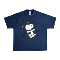 Navy dancing dog Urban Heavy Tee - DesigneFamous