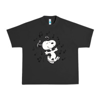 Pigment Black dancing dog Urban Heavy Tee - DesigneFamous