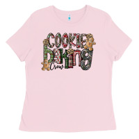 Bubblegum Pink Cookie Baking Crew Ladies Tee - CowhideDigitalArt