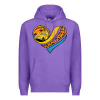 Purple Bus Driver Off Duty Heart Premium Hoodie - Jasminsmagicworld