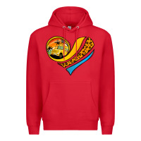 Red Bus Driver Off Duty Heart Premium Hoodie - Jasminsmagicworld