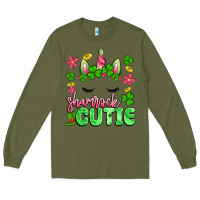 Army Green shamrock cutie artiststas Long Sleeve Tee - Artiststas