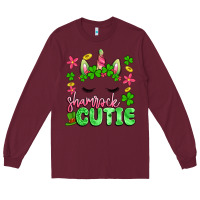 Burgundy shamrock cutie artiststas Long Sleeve Tee - Artiststas