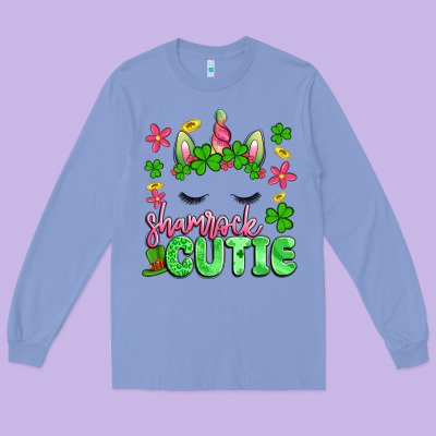 Shamrock Cutie Artiststas Long Sleeve Tee Designed By Artiststas