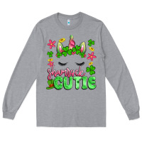 Heather Grey shamrock cutie artiststas Long Sleeve Tee - Artiststas