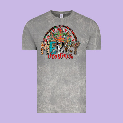 Merry Christmas Vintage Tee Designed By Cowhidedigitalart