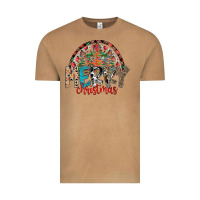 Vintage Camel Merry Christmas Vintage Tee - CowhideDigitalArt